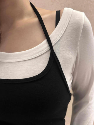 New Basic Set Slim Fit Spring/Autumn Long Sleeve T-shirt