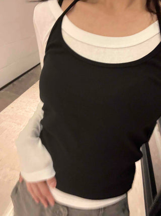 New Basic Set Slim Fit Spring/Autumn Long Sleeve T-shirt