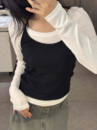 New Basic Set Slim Fit Spring/Autumn Long Sleeve T-shirt
