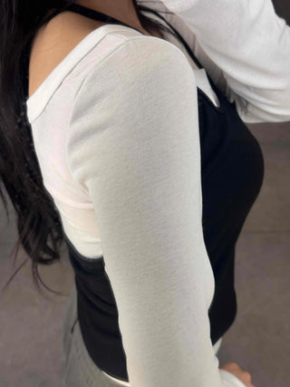 New Basic Set Slim Fit Spring/Autumn Long Sleeve T-shirt