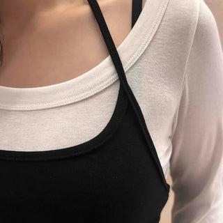 New Basic Set Slim Fit Spring/Autumn Long Sleeve T-shirt