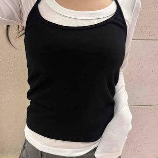 New Basic Set Slim Fit Spring/Autumn Long Sleeve T-shirt