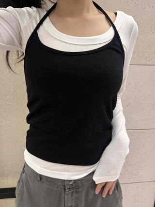 New Basic Set Slim Fit Spring/Autumn Long Sleeve T-shirt