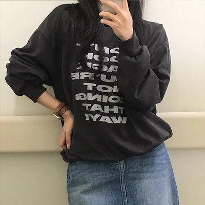Cello Lettering Long Sleeve Sweatshirt