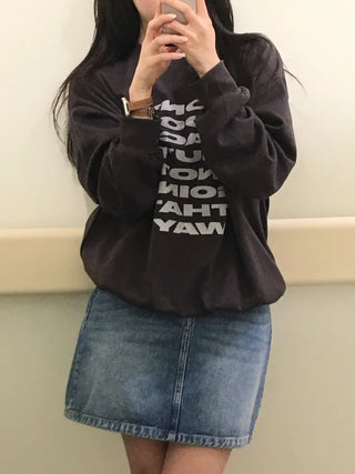 Cello Lettering Long Sleeve Sweatshirt