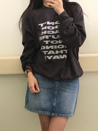 Cello Lettering Long Sleeve Sweatshirt