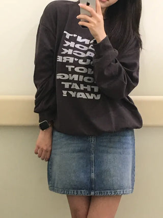 Cello Lettering Long Sleeve Sweatshirt