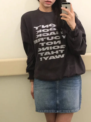 Cello Lettering Long Sleeve Sweatshirt