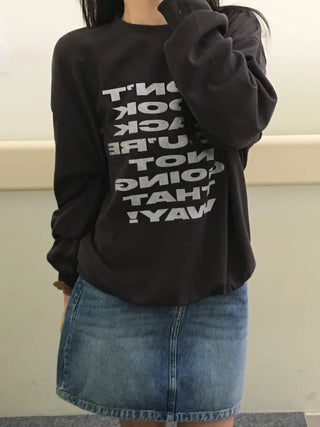 Cello Lettering Long Sleeve Sweatshirt