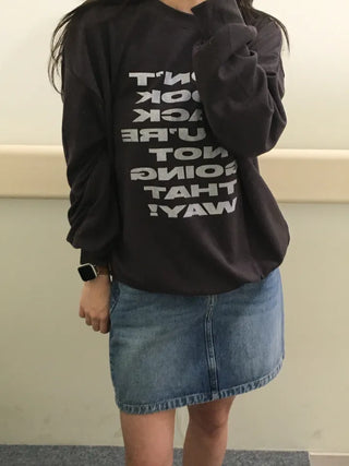 Cello Lettering Long Sleeve Sweatshirt
