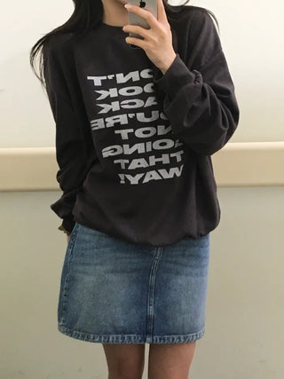 Cello Lettering Long Sleeve Sweatshirt