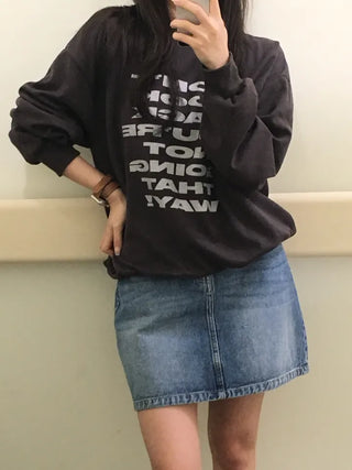 Cello Lettering Long Sleeve Sweatshirt
