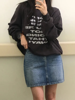 Cello Lettering Long Sleeve Sweatshirt