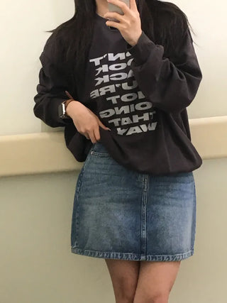 Cello Lettering Long Sleeve Sweatshirt