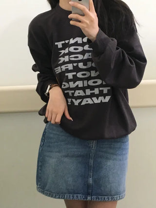 Cello Lettering Long Sleeve Sweatshirt