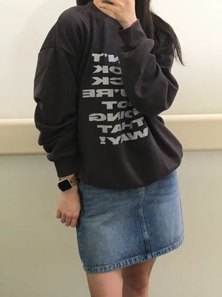 Cello Lettering Long Sleeve Sweatshirt