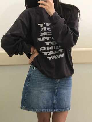 Cello Lettering Long Sleeve Sweatshirt