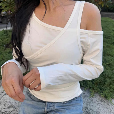 Sleeveless Layered Plain Long Sleeve T-shirt