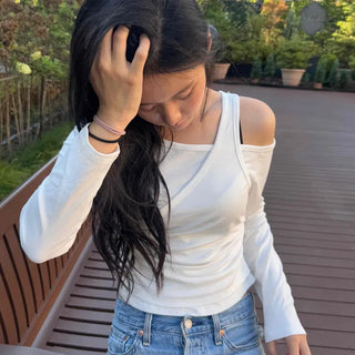 Sleeveless Layered Plain Long Sleeve T-shirt