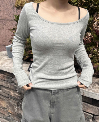 Daily Basic U-Neck Long-Sleeve T-Shirt