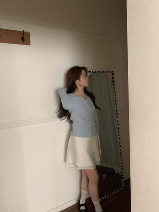 Effortless Chic Plain Round Neck Ribbed Cardigan