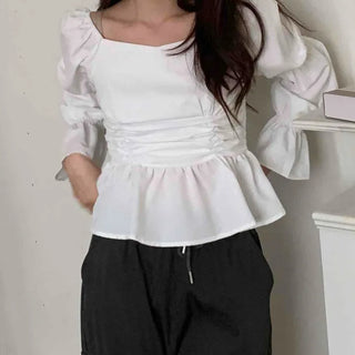 Muse Square Neck Puff Blouse