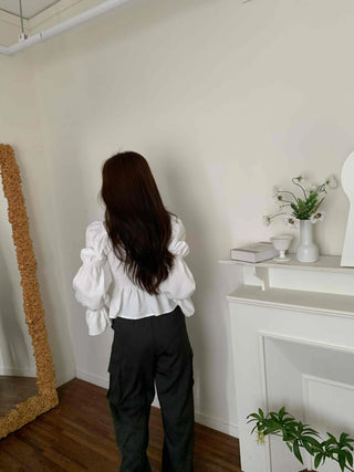 Muse Square Neck Puff Blouse