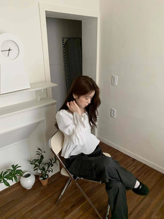 Muse Square Neck Puff Blouse