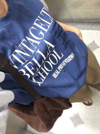 Street Long Sleeve Plain Cotton Sweatshirt