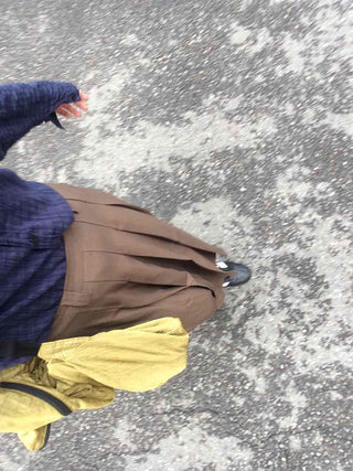 Basic Lower Body Cover Plain Pleated Long Skirt