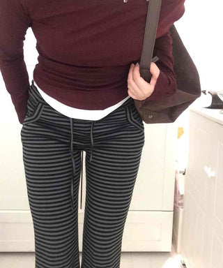 Street Striped Bootcut Long Pants