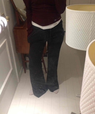Street Striped Bootcut Long Pants