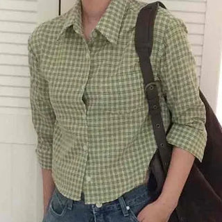 Urban Crop Cotton Check Shirt