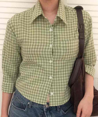 Urban Crop Cotton Check Shirt