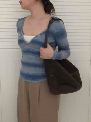 Newtro Striped Button Long Sleeve T-shirt