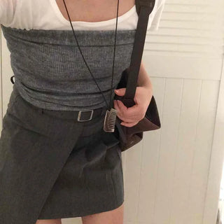 Casual Stretchy Cotton Off-Shoulder Sleeveless