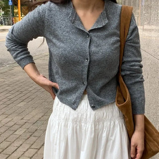 Daily Plain Knit Cardigan