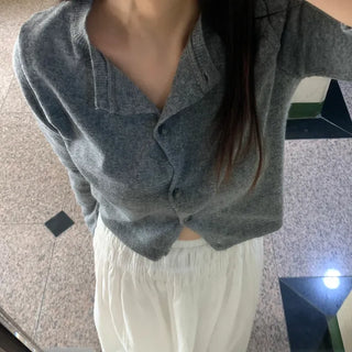 Daily Plain Knit Cardigan