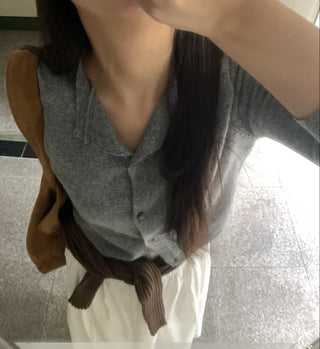 Daily Plain Knit Cardigan