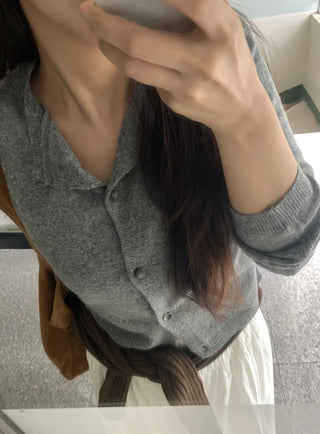 Daily Plain Knit Cardigan