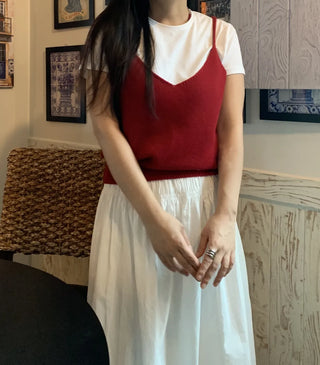 Daily Bustier Plain Wool/Wool Knit