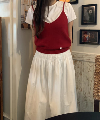 Daily Bustier Plain Wool/Wool Knit