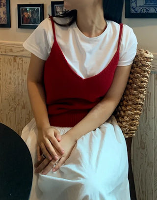 Daily Bustier Plain Wool/Wool Knit