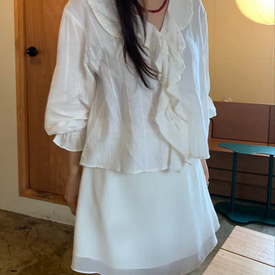 Boho Chic Cotton V-Neck Blouse