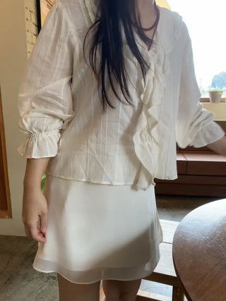 Boho Chic Cotton V-Neck Blouse