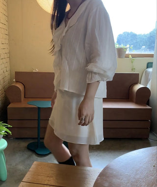 Boho Chic Cotton V-Neck Blouse