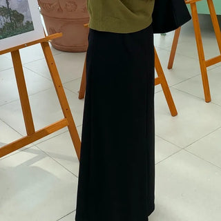 Pure Maxi Plain H-Line Long Skirt
