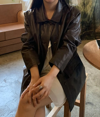 Basic Leather Plain Jacket