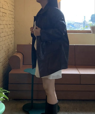 Basic Leather Plain Jacket