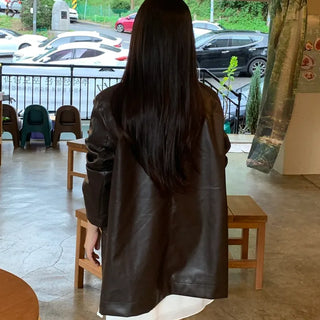 Basic Leather Plain Jacket